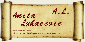 Anita Lukačević vizit kartica